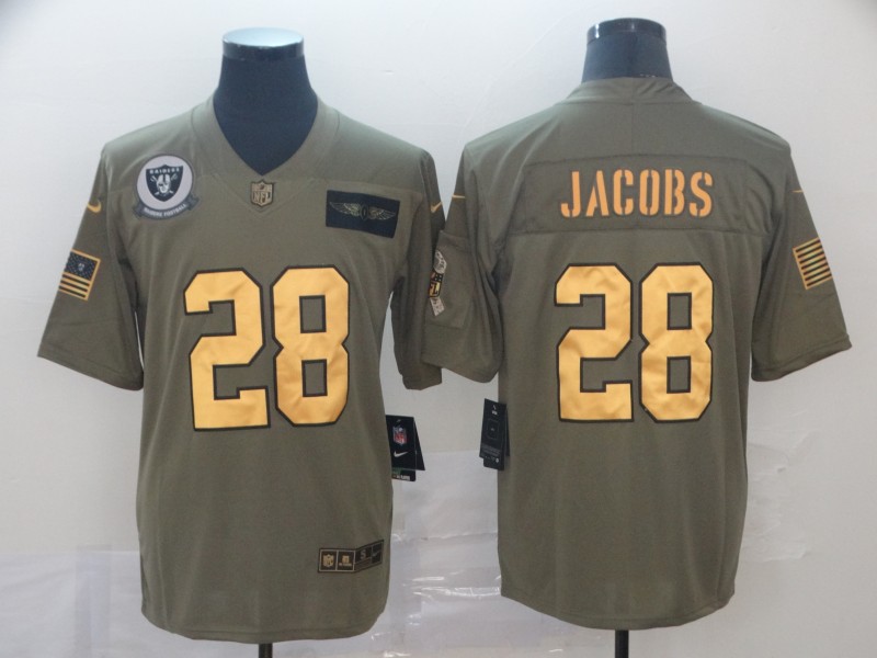 Men's Las Vegas Raiders Josh Jacobs #28 Brown Jersey
